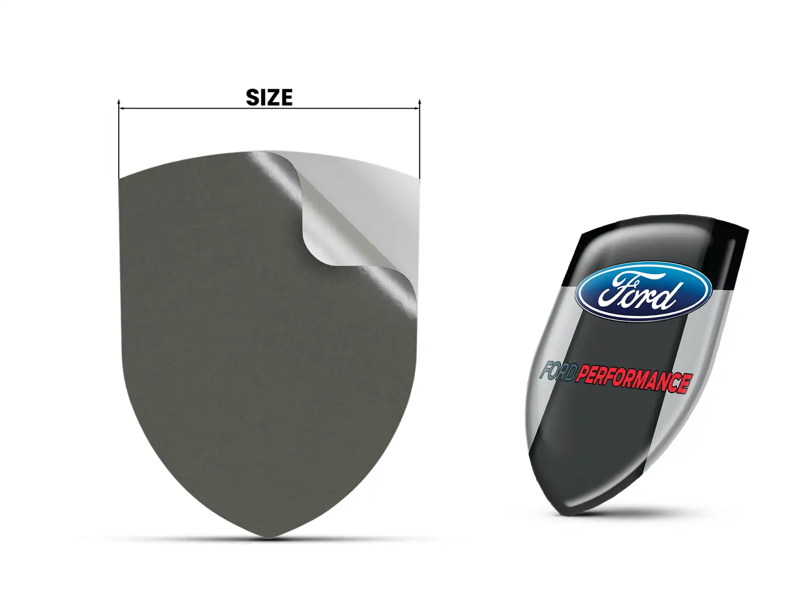 Ford Custom Domes Aufkleber Racing Stil Glänzende Labels